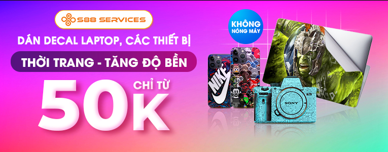 Dán Decal trang trí, bảo vệ laptop