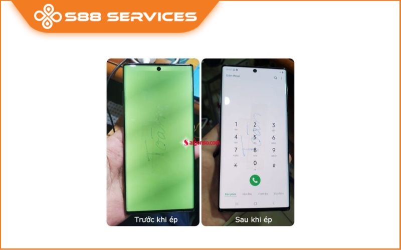 Ép cáp màn hình Samsung - Giải pháp tiết kiệm khi màn hình bị sọc