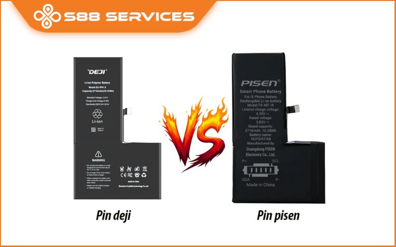 So sánh pin Deji và Pisen: Loại nào tốt hơn cho Iphone?