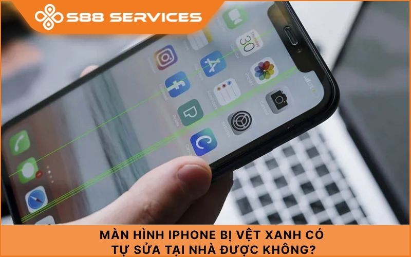Màn hình iPhone bị vệt xanh có tự sửa được không? Giải đáp chi tiết!