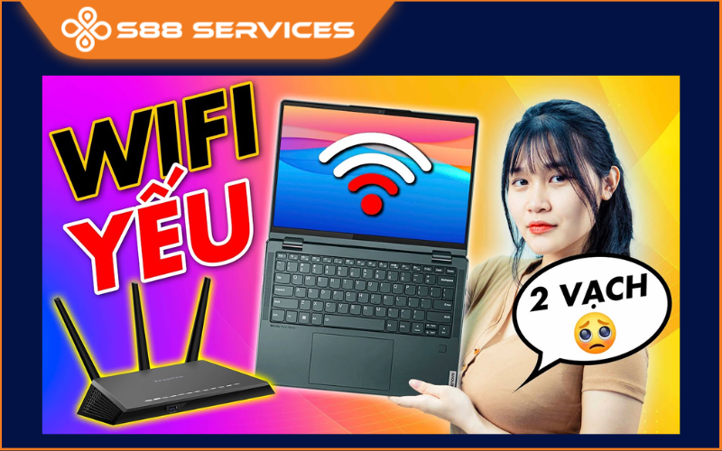 Vì sao laptop kết nối Wifi yếu - Cách khắc phục cấp tốc