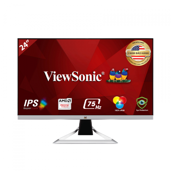[New 100%] Màn hình Viewsonic 23.8inch VX2481-MH (23.8inch/FHD/IPS/75Hz/1ms/250nits/HDMI+VGA/Loa/FreeSync)
