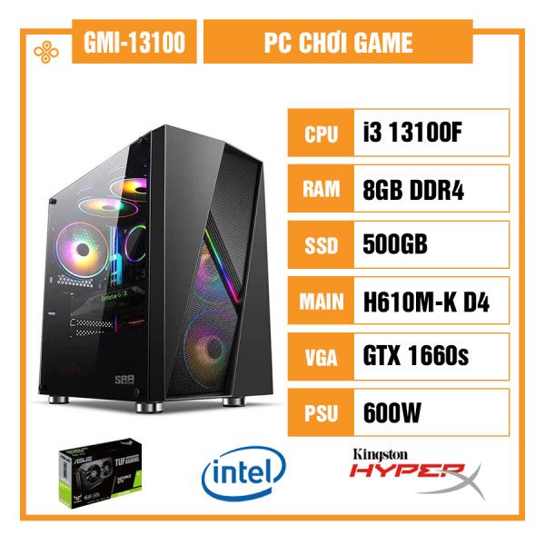 [New 100%] PC Gaming Intel Core i3-13100 | GTX 1660s / RTX 3060 