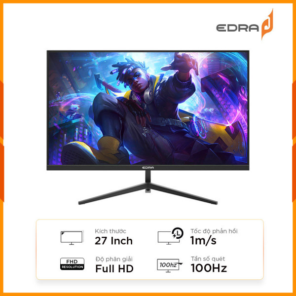 [New 100%] Màn Hình Gaming 27 Inch EDRA  EGM27F100H (27 inch - IPS - FHD - 100Hz - 1ms)